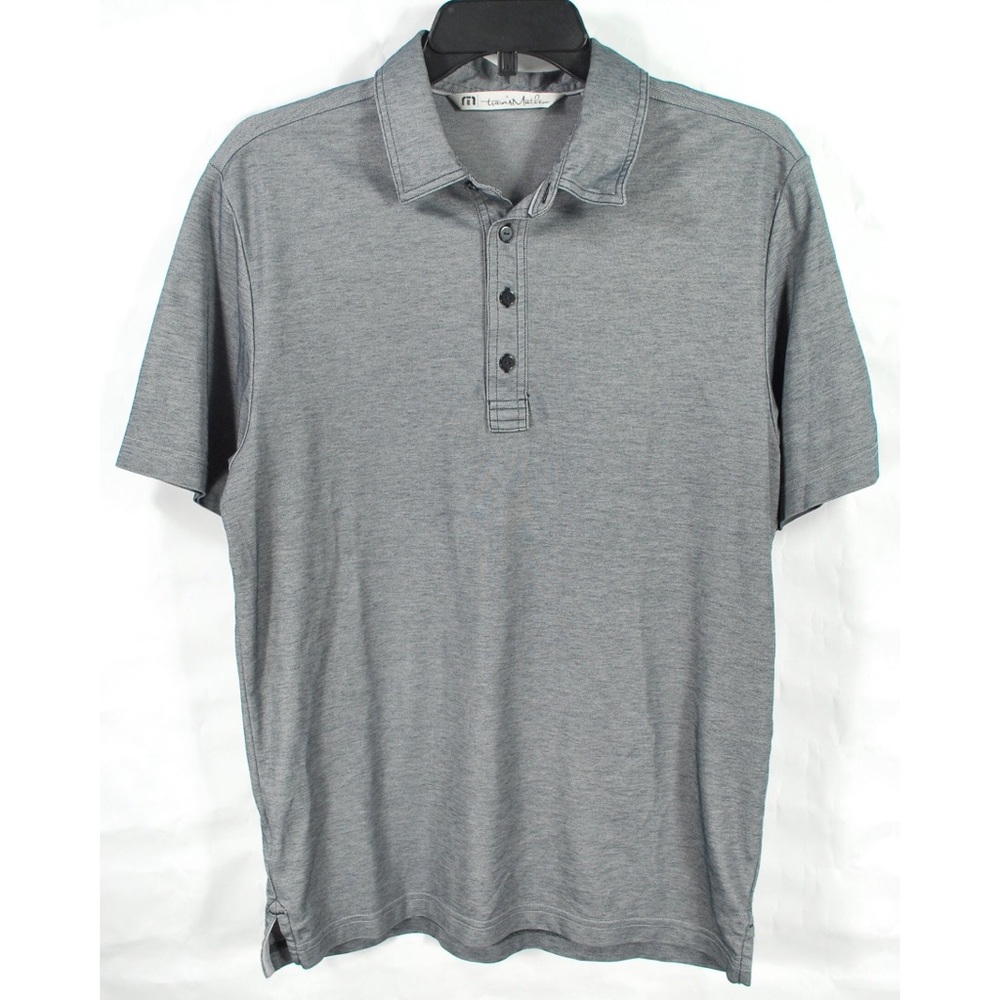 Travis Mathew Gray Golf Polo Shirt Size Medium